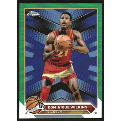 2023-24 Topps Chrome Green Refractors #166 Dominique Wilkin