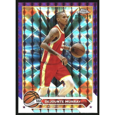 2023-24 Topps Chrome Purple Geometric Refractors #5 Dejounte Murray