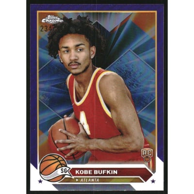 2023-24 Topps Chrome Purple Refractors #197 Kobe Bufkin