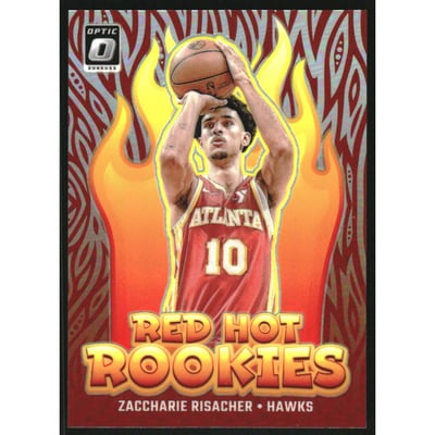 2024-25 Donruss Optic Red Hot Rookies Holo #9 Zaccharie Risacher