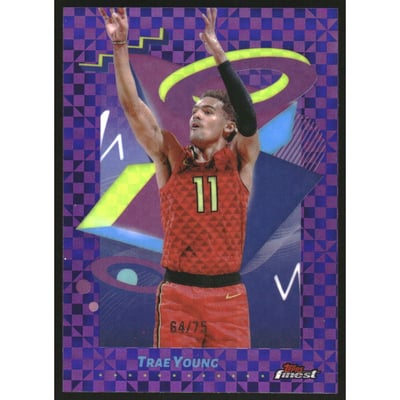 2024-25 Finest Purple X-Fractors #201 Trae Young R