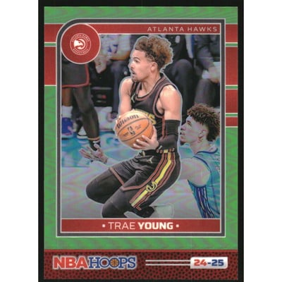 2024-25 Hoops Premium Prizms Lime Green #85 Trae Young