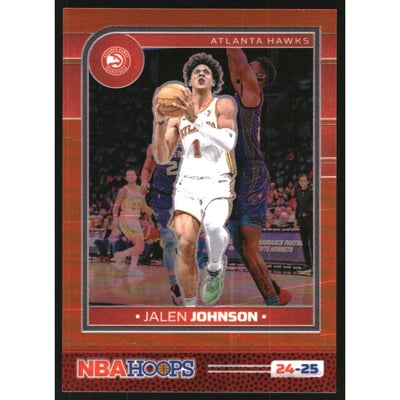 2024-25 Hoops Premium Prizms Orange #205 Jalen Johnson