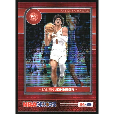 2024-25 Hoops Premium Prizms Red Pulsar #205 Jalen Johnson