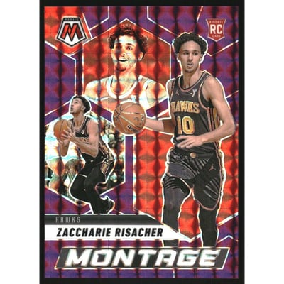2024-25 Panini Mosaic Montage Mosaic Purple #8 Zaccharie Risacher