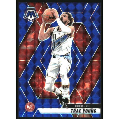 2024-25 Panini Mosaic Mosaic Blue #110 Trae Young