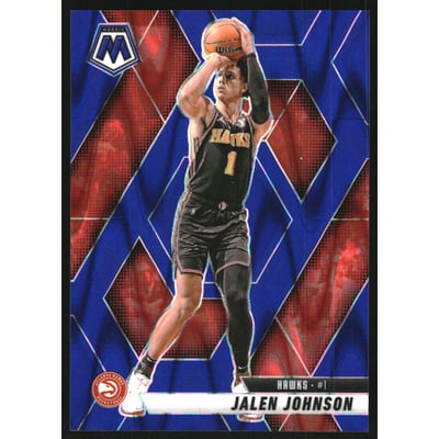 2024-25 Panini Mosaic Mosaic Blue Seismic #35 Jalen Johnson