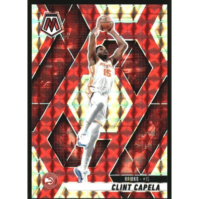 2024-25 Panini Mosaic Mosaic Choice Fusion Red and Yellow #173 Clint Capela