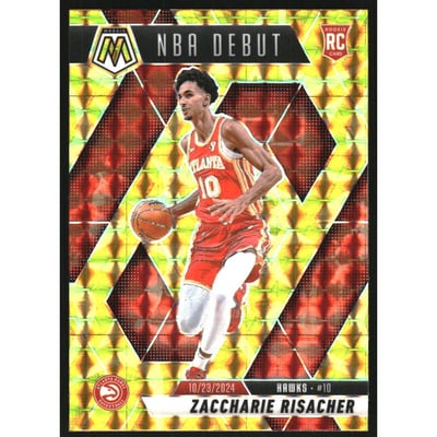 2024-25 Panini Mosaic Mosaic Reactive Yellow #269 Zaccharie Risacher/NBA Debut