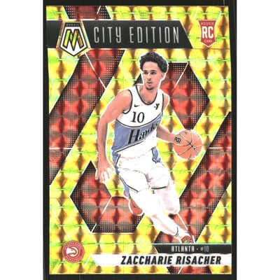 2024-25 Panini Mosaic Mosaic Reactive Yellow #274 Zaccharie Risacher/City Edition