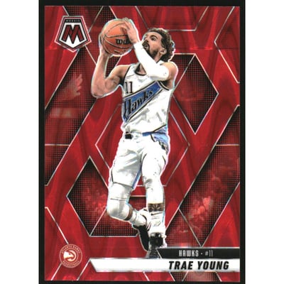 2024-25 Panini Mosaic Mosaic Red Seismic #110 Trae Young