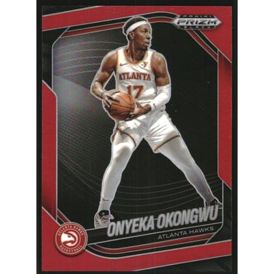 2024-25 Panini Prizm Black Prizms Red #140 Onyeka Okongwu