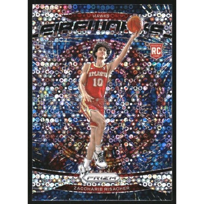 2024-25 Panini Prizm Fireworks Prizms Fast Break #6 Zaccharie Risacher