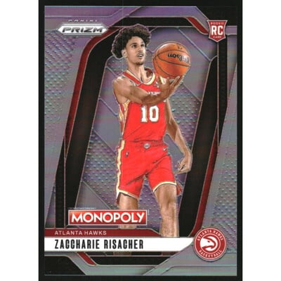 2024-25 Panini Prizm Monopoly Light Blue #27 Zaccharie Risacher