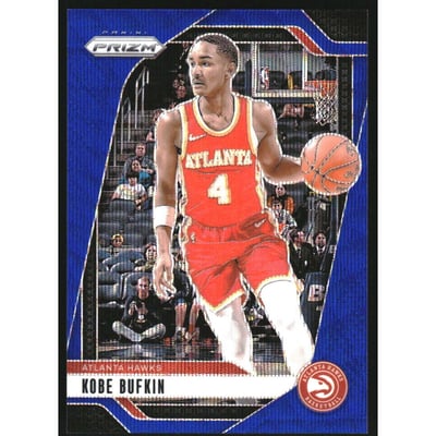 2024-25 Panini Prizm Prizms Blue Wave #166 Kobe Bufkin