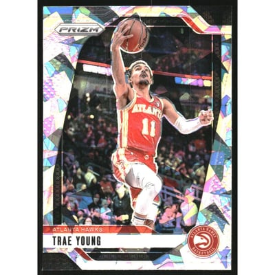 2024-25 Panini Prizm Prizms Ice #84 Trae Young