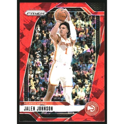 2024-25 Panini Prizm Prizms Red Ice #120 Jalen Johnson