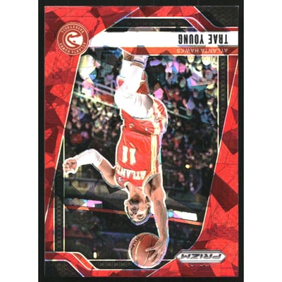 2024-25 Panini Prizm Prizms Red Ice #84 Trae Young