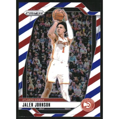 2024-25 Panini Prizm Prizms Red White and Blue #120 Jalen Johnson