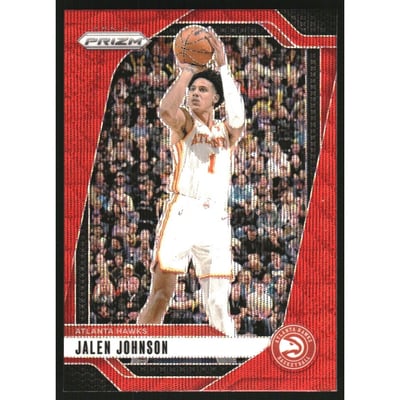 2024-25 Panini Prizm Prizms Ruby Wave #120 Jalen Johnson