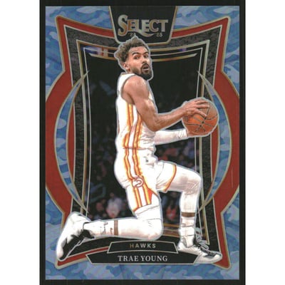 2024-25 Select Blue Camo Prizms #63 Trae Young