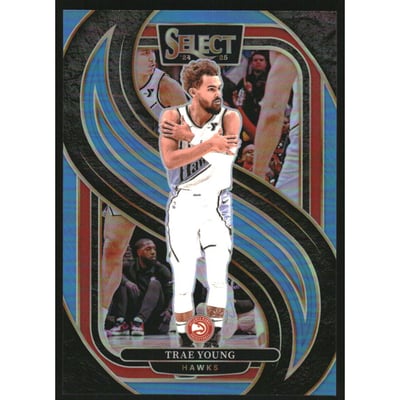 2024-25 Select Light Blue Prizms #123 Trae Young