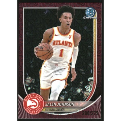 2025-26 Bowman Chrome Burgundy Mojo Refractors #BCV85 Jalen Johnson