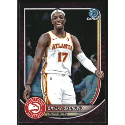 2025-26 Bowman Chrome Reptilian Fuchsia Refractors #BCV167 Onyeka Okongwu