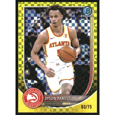 2025-26 Bowman Chrome Yellow X-Fractors #BCV166 Dyson Daniels