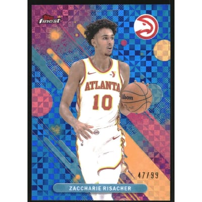 2025-26 Finest Blue X-Fractors #46 Zaccharie Risacher C