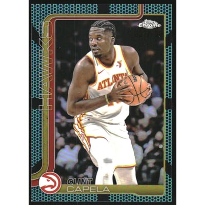 2025-26 Topps Chrome Aqua Basketball Refractors #81 Clint Capela