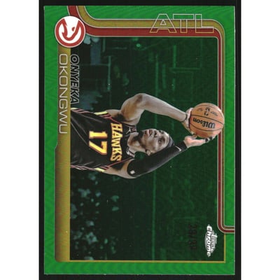 2025-26 Topps Chrome Green Refractors #21 Onyeka Okongwu