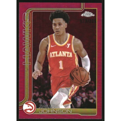 2025-26 Topps Chrome Magenta Refractors #56 Jalen Johnson