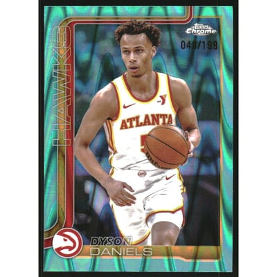 2025-26 Topps Chrome RayWave Aqua Refractors #68 Dyson Daniels
