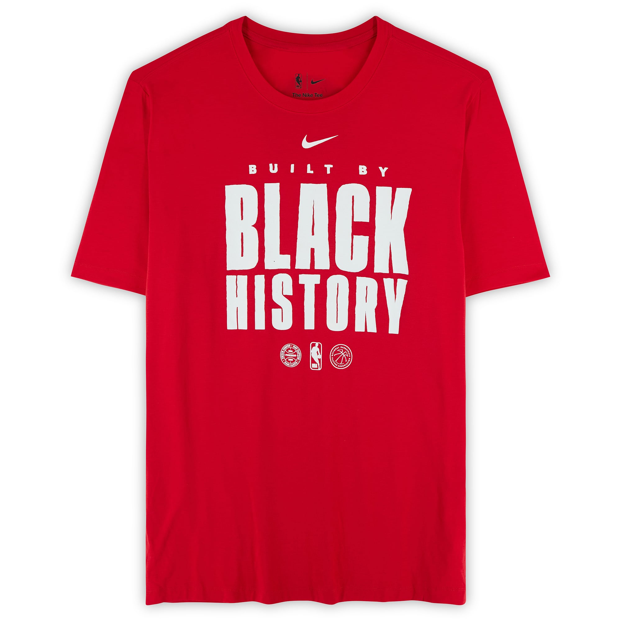 T-shirt rouge officiel des Atlanta Hawks pour la saison NBA 2025-2026, édition spéciale « Mois de l'histoire des Noirs » - Taille XLT