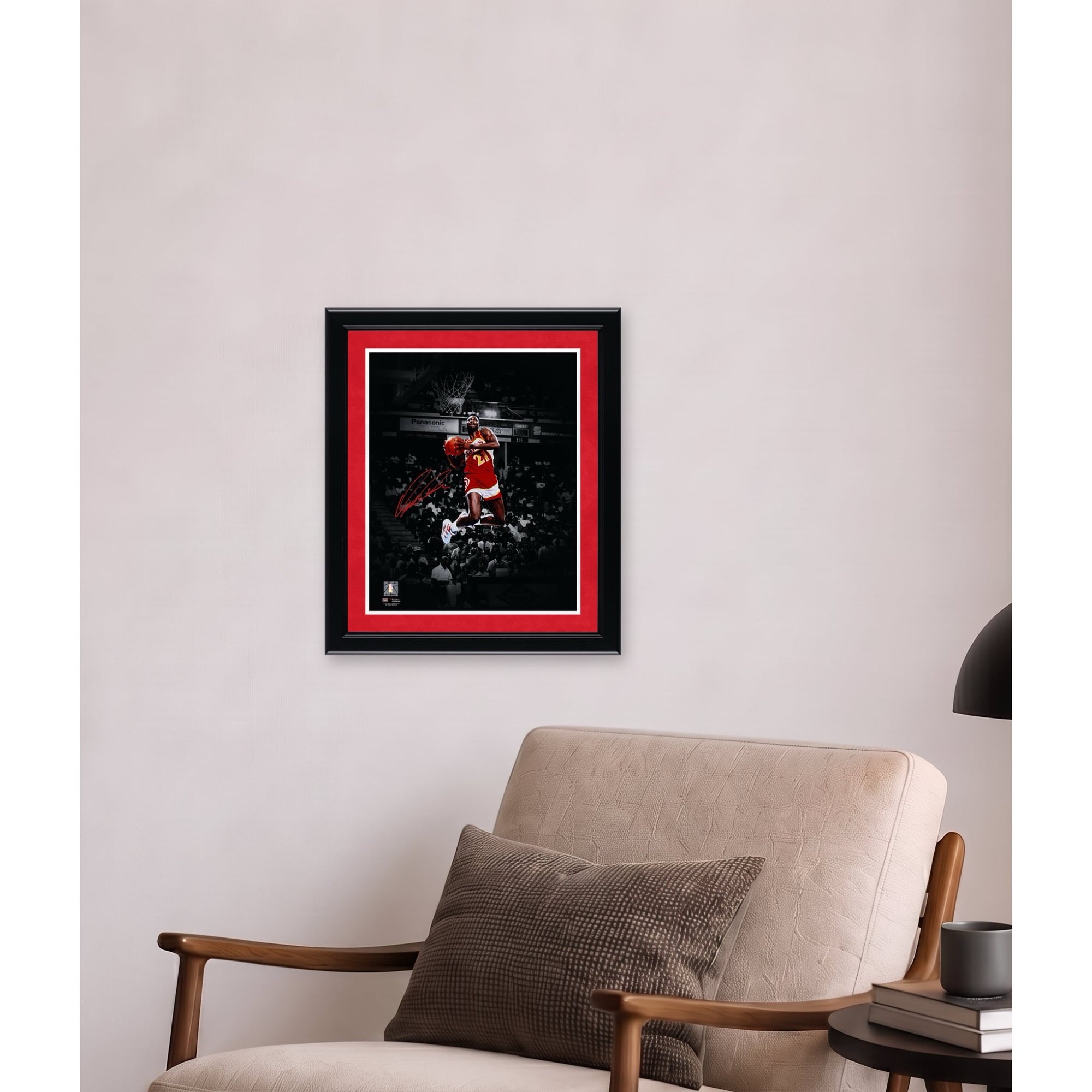 Dominique Wilkins Atlanta Hawks Autographed 11" x 14" Reverse Dunk Spotlight Photograph