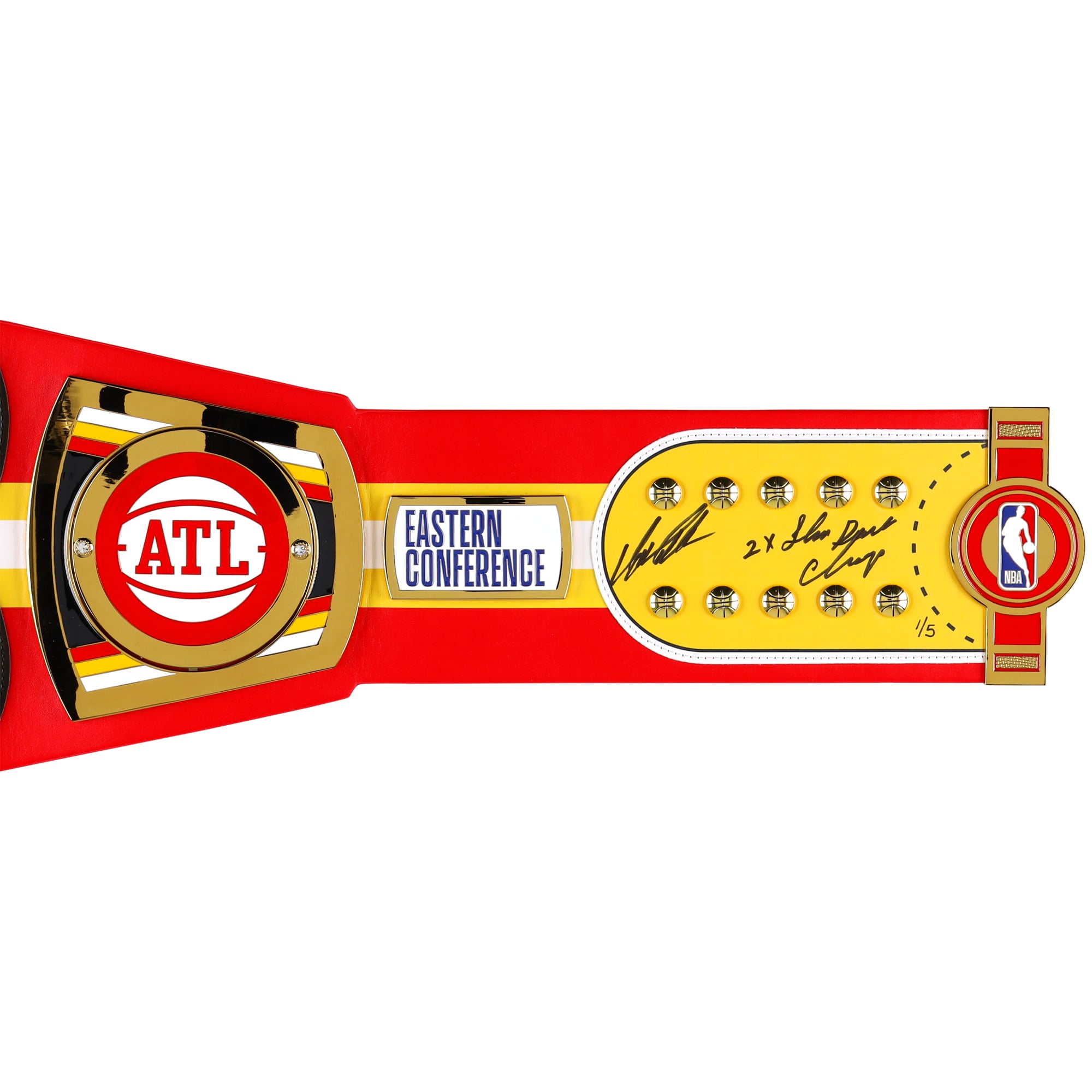 Dominique Wilkins Atlanta Hawks Autographed WWE Legacy Title Belt with "2X Slam Dunk Champ" Inscription - Limited Edition #1/5