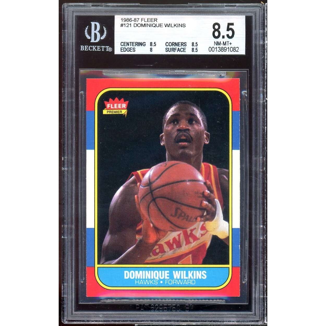Dominique Wilkins Rookie Card 1986-87 Fleer #121 BGS 8.5 (8.5 8.5 