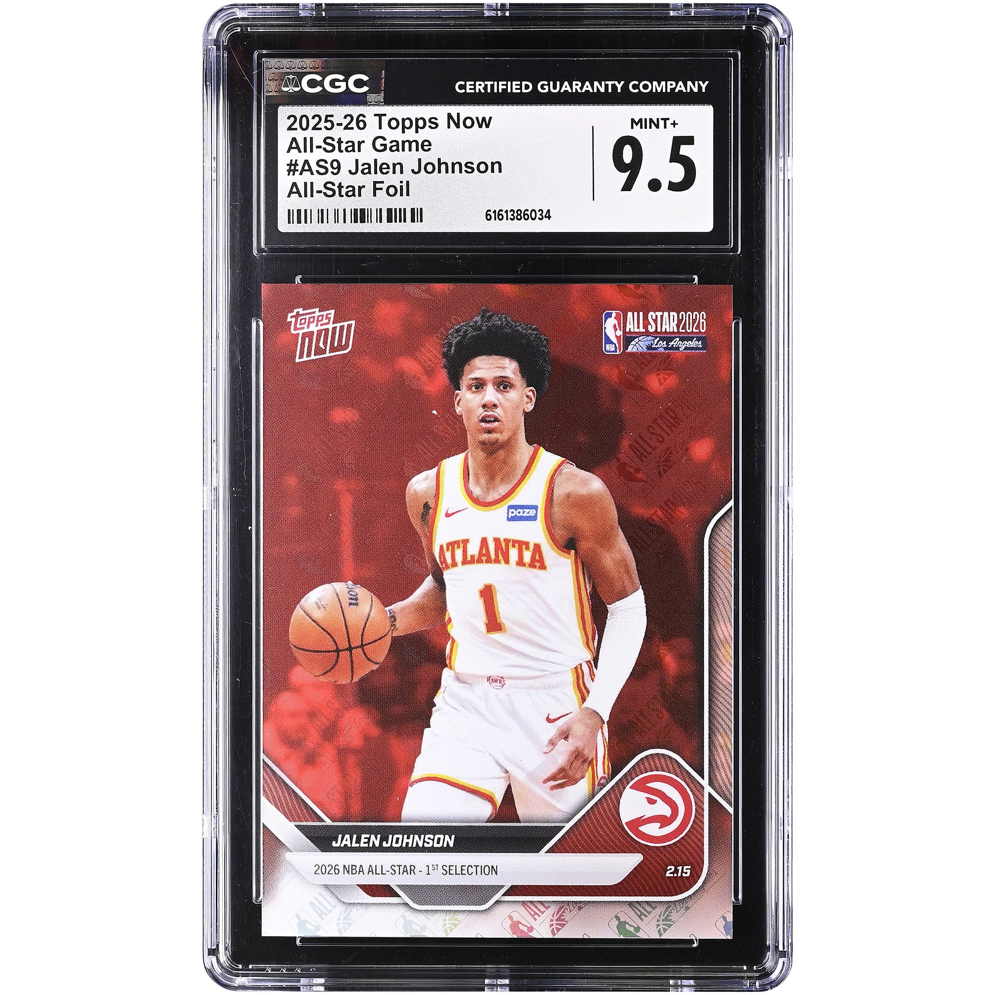 Jalen Johnson Atlanta Hawks 2025-26 Topps Now All-Star Foil #AS9 CGC Authenticated Card