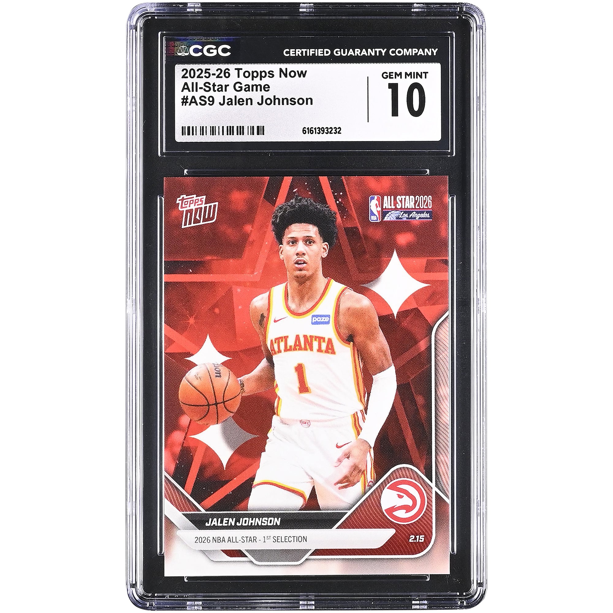 Jalen Johnson Atlanta Hawks 2025-26 Topps Now All-Star Game #AS9 CGC Authenticated Card
