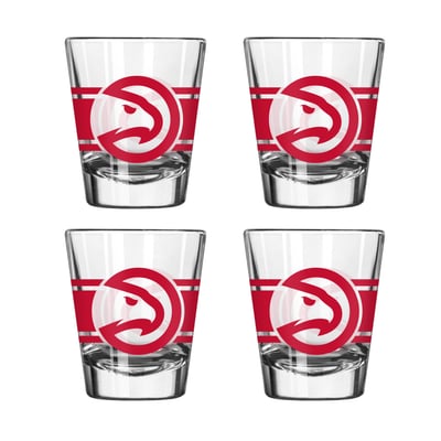 Atlanta Hawks Logo Brands Four-Piece Stripe Shot Glass Set