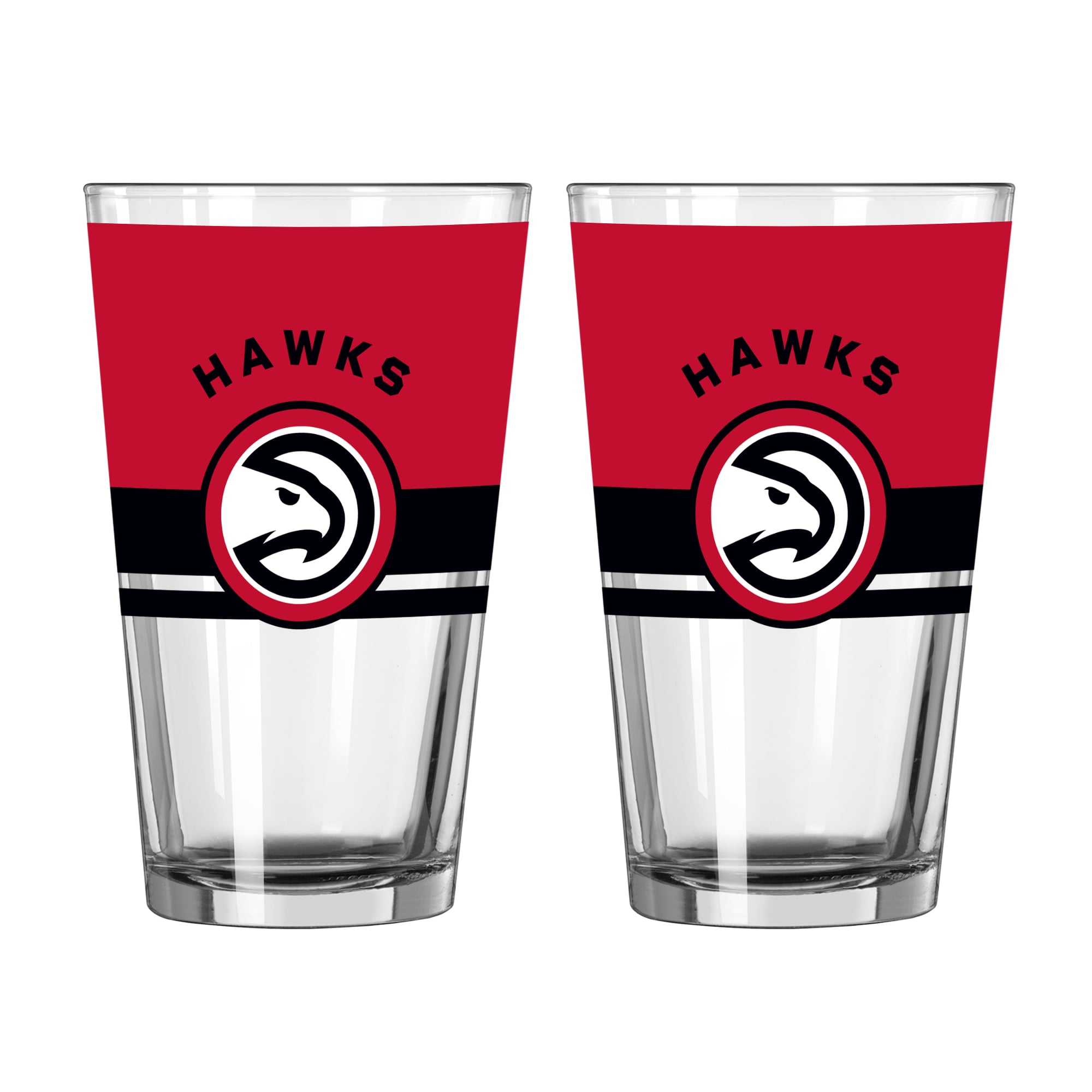 Logo Brands Atlanta Hawks Two-Piece 16oz. Horizon Pint Glass Set