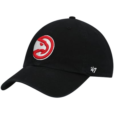  Atlanta Hawks '47 Core Logo Clean Up Adjustable Hat - Black