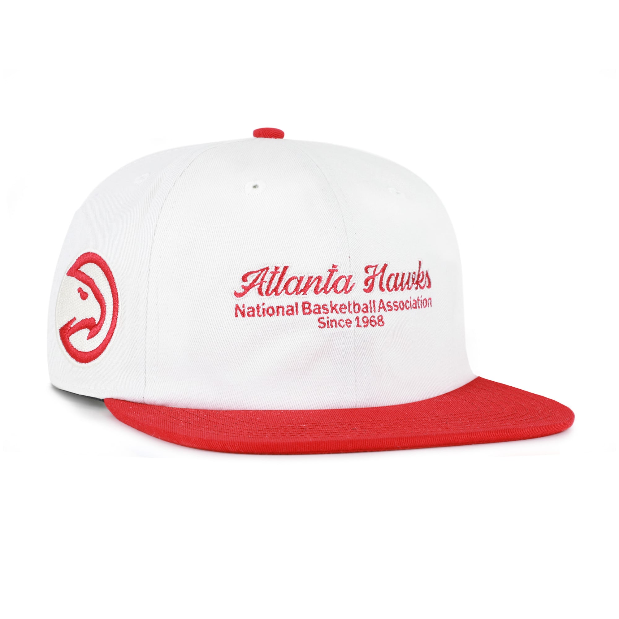 Casquette snapback Captain Atlanta Hawks Script Stack crème pour homme, modèle 47