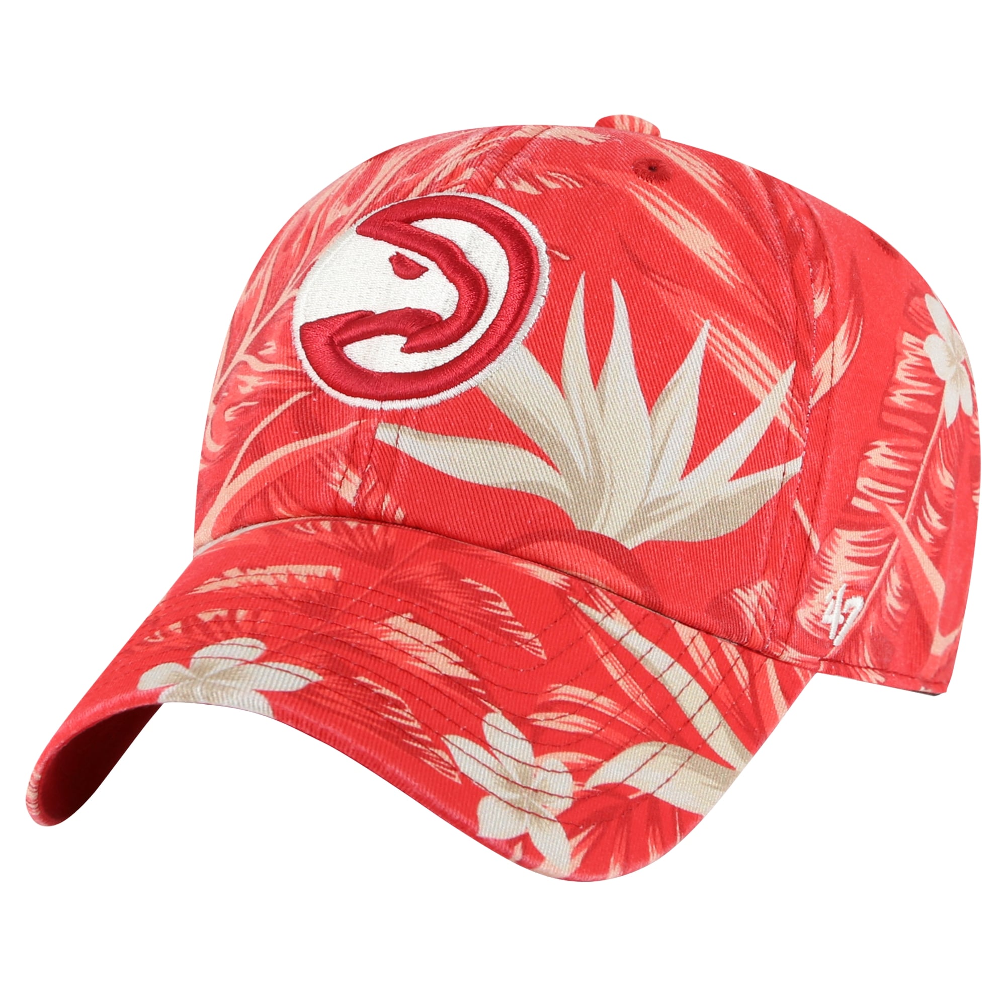 Men's Atlanta Hawks '47 Red Tropicalia Floral Clean Up Adjustable Hat