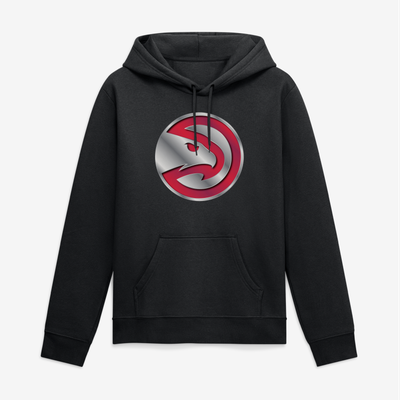 Atlanta Hawks Big & Tall Metallic Mascot Hoodie - Black