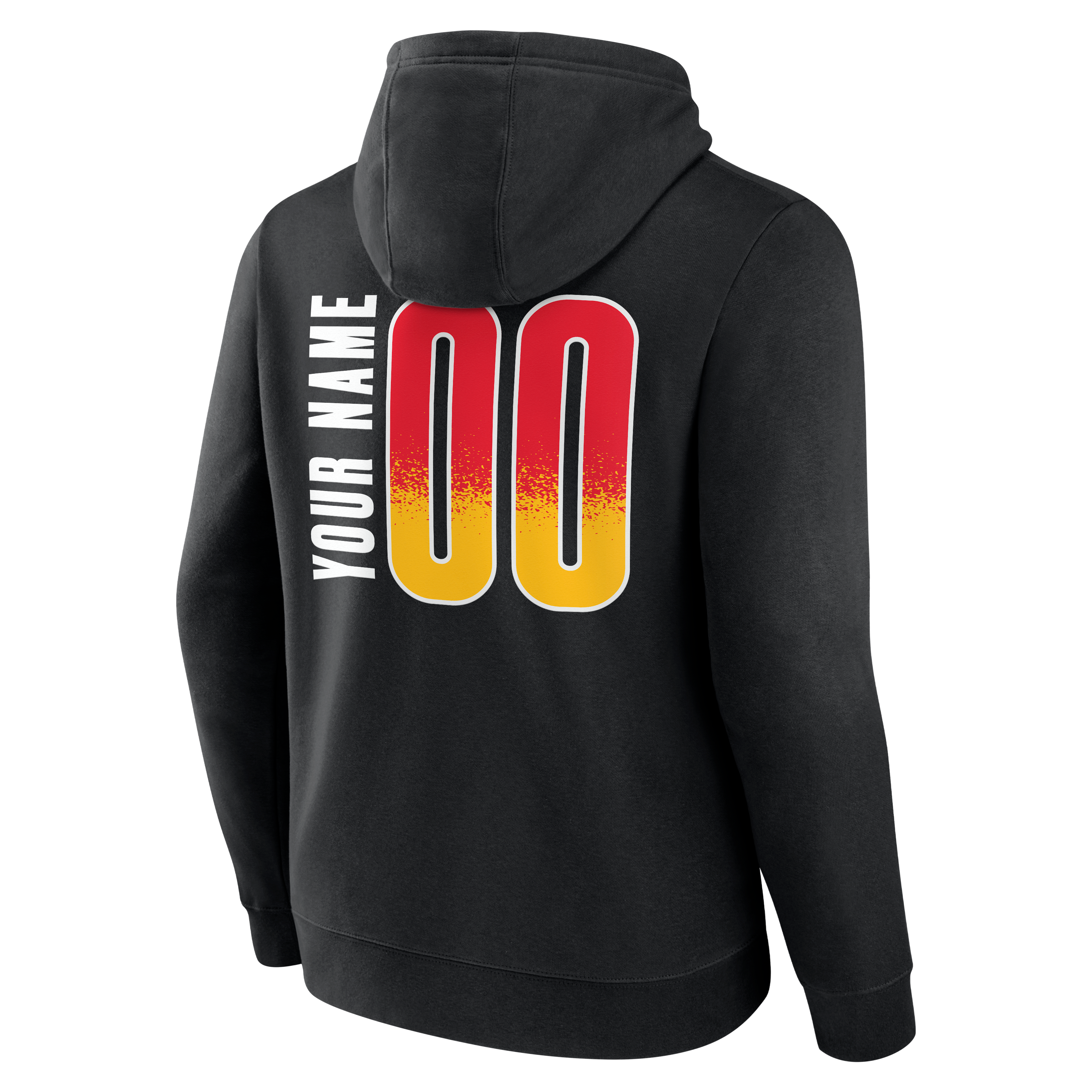 Sweat à capuche noir pour homme Atlanta Hawks Home Court Pop personnalisé avec nom et numéro
