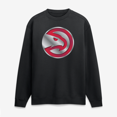 Atlanta Hawks  Metallic Mascot Sweatshirt - Black