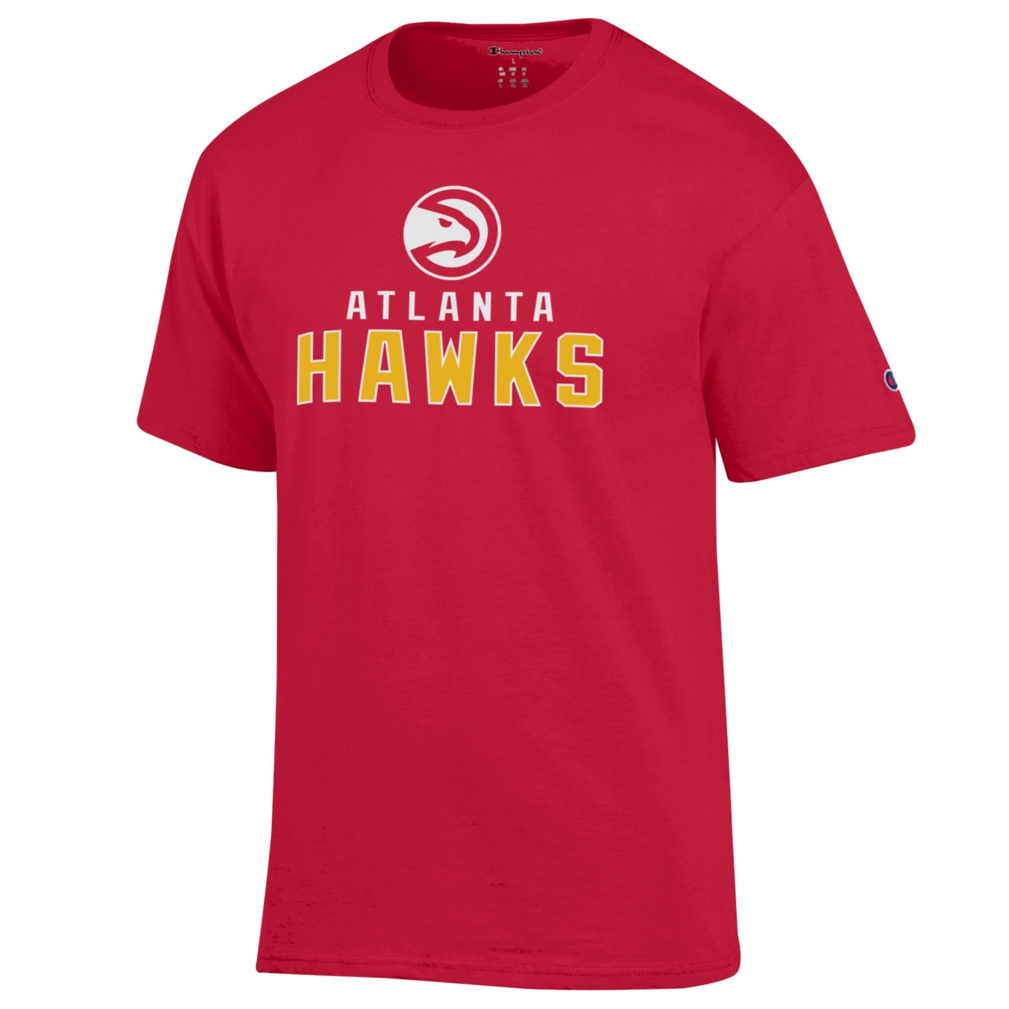 T-shirt en coton rouge Champion Atlanta Hawks pour homme
