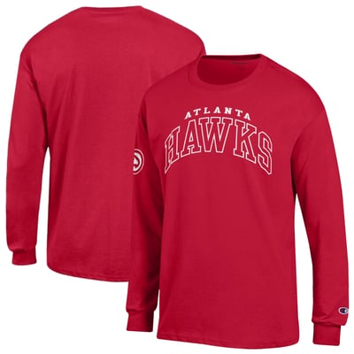  Atlanta Hawks Champion Jersey Long Sleeve T-Shirt - Red